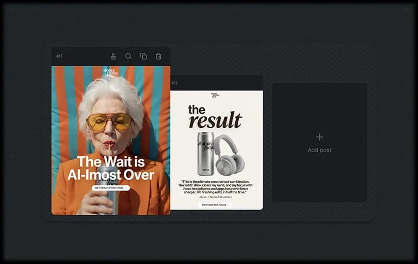 Step 2: AI generates a complete carousel post with multiple slides